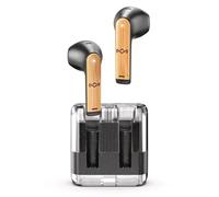 House of Marley Zion - Auriculares inalámbricos Bluetooth con micrófono integrado, 16 horas de reproducción, funda para auriculares USB-C, materiales sostenibles, color negro