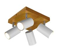 Marley Regleta (140 W, L x An x Al: 22 x 22 x 16 cm, Blanco/Marrón, GU10, 4 ud.)