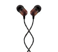 Marley Smile Jamaica Auriculares Intraureales con Cable, Micrófono Integrado, Controladores de 9,2 mm con Aislamiento de Ruido, 2 Siliconas de Distintos Tamaños, Anti Nudos, Sustentables - Negro