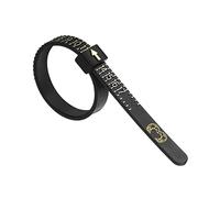 MARLION JEWELS Medidor de Talla de Dedos realizado en Silicona. Medidor Tallas de Anillos Mujer y Hombre con Acabado Negro y Dorado. Accesorio de Joyería Mujer