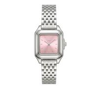 MARLION JEWELS Relojes de Mujer. Reloj analógico Cuadrado para Mujer con diseño Elegante y Moderno. Reloj de Mujer Original con maquinaria de Cuarzo Reloj Pulsera Mujer (Plateado - Rosa)