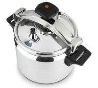 Marmicoc Alumax - Olla a Presión Tradicional de 10L, Aluminio Extra Grueso, 3 Sistemas de Seguridad, Compatible con Vitrocerámica, Gas y Eléctrica
