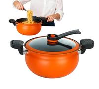 Marmite de Cuisson Profonde avec Couvercle Transparent | Grande Cacerola à Induction avec Poignées | Ustensile de Cuisine Polyvalent pour Toutes Feux pour Gaz Bouillon Cuisson Maîtrisée et Pratique