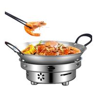 Marmite y acier inoxydable avec couvercle - Ensemble de cuisson portable, cuisinière à brûleur | Récipient sûr pour les liquides de | Pour la maison Camping en plein air randonnée pêche pique-ni