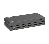 Marmitek Split 614 Pro - Splitter HDMI 4K60 1 Entrada 4 Salidas UHD HDR | Duplicador HDMI 2.0 Ultra HD para 4 pantallas, HDR10, HDCP 2.2, EDID, downscaler, 18 Gbit/s y carcasa metálica