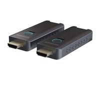 Marmitek Stream S1 Pro - Extensor HDMI inalámbrico 1080p para proyector | Transmisor y receptor HDMI Full HD, Plug & Play sin Wi-Fi ni software, USB-C, hasta 20 m, baja latencia y compartir pantalla