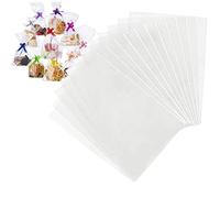 MARMODAY El celofán transparente empaqueta el bolso del regalo con los lazos de la torsión para la boda del partido de Navidad 100pcs