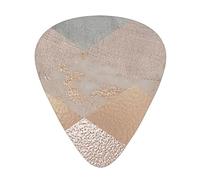 Mármol Argyle de cobre y oro rosa ruborizado,12 púas de guitarra, 3 grosores diferentes para guitarra acústica, bajo y ukelele