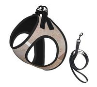 Mármol Argyle de Cobre y Oro Rosa ruborizado,Arnés para Mascotas, arnés Reflectante Ajustable para Perros,S