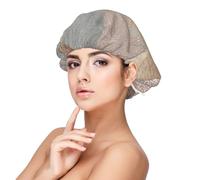 Mármol Argyle de cobre y oro rosa ruborizado,Gorro de dormir de satén para adultos - Gorro de dormir elástico para mujer, cubrecabello nocturno