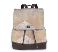 Mármol Argyle de cobre y oro rosa ruborizado,Mochila para mujer, impermeable, ligera, de piel sintética, moderna, para viajes.