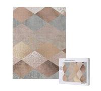 Mármol Argyle de Cobre y Oro Rosa ruborizado,Rompecabezas de Madera de 500 Piezas para Adultos y Adolescentes.