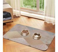 Mármol Argyle de Cobre y Oro Rosa ruborizado,Tapete para Comida de Mascotas, manteles Individuales de Cuero sintético para Gatos y Perros,30x45cm