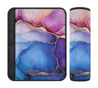 Mármol azul rosa moderno 2 piezas cinturón de asiento de coche libera estrés en tu cuello y hombros para camiones accesorios para carro