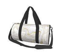 Mármol Blanco, Bolsa de Viaje de Gran Capacidad, Bolso Redondo, Bolsa de Viaje Deportiva, Bolsa de Mano, Bolsa de Fitness