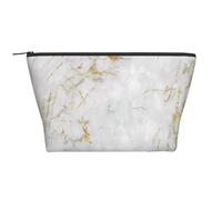 Mármol Blanco Dorado, Bolsa de artículos de tocador Bolsa de Maquillaje Bolsa de cosméticos Bolsa de artículos de tocador de Viaje portátil