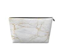 Mármol Blanco y Dorado, Bolsa de artículos de tocador Bolsa de Maquillaje Bolsa de cosméticos Bolsa de artículos de tocador de Viaje portátil