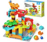 Mármol Correr Bloques de construcción, 90-pcs Dinosaurio mármol Correr Juguetes Juego de construcción, Stem Juguete Educativo Regalo para niños niñas 4 5 6 7 años