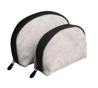 Mármol de Oro Rosa Impreso., Bolsa de Maquillaje de Concha, Monedero pequeño para Mujer, Bolsa de artículos de tocador, Bolsa de cosméticos, 2 Piezas
