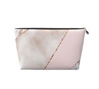 Mármol de Oro Rosa Mixto Empalmado, Bolsa de artículos de tocador Bolsa de Maquillaje Bolsa de cosméticos Bolsa de artículos de tocador de Viaje portátil