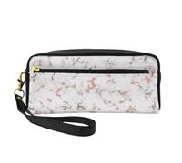 Mármol de veta de Oro Rosa, Bolsa de Maquillaje Bolsa de cosméticos Bolsa de Aseo de Viaje portátil Estuche de Cuero para Mujeres y niñas