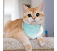 Mármol líquido Azul,Pañuelos de algodón para Perros, Bufandas Ajustables para Mascotas,L