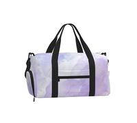 Mármol líquido de color púrpura pastel,Bolso deportivo bandolera de mano, bolsa de deporte, bolsa de viaje de gran capacidad para mujeres y hombres.