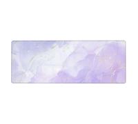 Mármol líquido Pastel Morado,Alfombrilla de ratón Grande para Escritorio, Teclado de Ordenador, Base de Goma Antideslizante, 30 x 80 cm