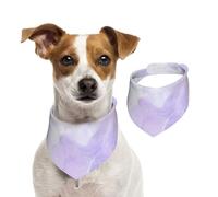 Mármol líquido Pastel Morado,Pañuelos de algodón para Perros, Bufandas Ajustables para Mascotas,L