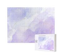 Mármol líquido Pastel Morado,Rompecabezas de Madera de 500 Piezas, Juego Familiar, Rompecabezas para Adultos, Adolescentes, decoración del hogar