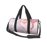 Mármol Morado y Dorado Impreso., Bolsa de Viaje de Gran Capacidad, Bolso Redondo, Bolsa de Viaje Deportiva, Bolsa de Mano, Bolsa de Fitness