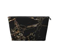 Mármol Negro Oro, Bolsa de artículos de tocador Bolsa de Maquillaje Bolsa de cosméticos Bolsa de artículos de tocador de Viaje portátil