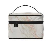 Mármol Oro Rosa Mármol Metálico Rosa Rubor, Bolsa de Maquillaje Bolsa de cosméticos Bolsa de Aseo de Viaje portátil Estuche para lápices