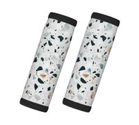 Mármol terrazo pastel, 2 piezas de fundas para asas de equipaje, cubiertas suaves y cómodas para asas de equipaje. Etiqueta para equipaje.