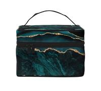Mármol Verde Azulado Esmeralda L y paisajes, Bolsa de Maquillaje Bolsa de cosméticos Bolsa de Aseo de Viaje portátil Estuche para lápices