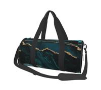 Mármol Verde Azulado Esmeralda L y paisajes, Bolsa de Viaje de Gran Capacidad, Bolso Redondo, Bolsa de Viaje Deportiva, Bolsa de Mano, Bolsa de Fitness
