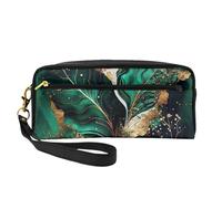 Mármol Verde Esmeralda, Bolsa de Maquillaje Bolsa de cosméticos Bolsa de Aseo de Viaje portátil Estuche de Cuero para Mujeres y niñas