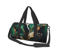 Mármol Verde Esmeralda, Bolsa de Viaje de Gran Capacidad, Bolso Redondo, Bolsa de Viaje Deportiva, Bolsa de Mano, Bolsa de Fitness