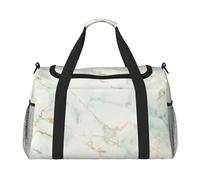 Mármol Verde Menta Blanco, Dorado y Gris glamuroso,Bolsas Deportivas, Bolsos de Viaje Deportivos Cruzados de Mano, Bolsas de Viaje de Gran Capacidad para Mujeres y Hombres.