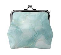 Mármol Verde Menta Pastel,Monedero de Piel sintética, Carteras pequeñas, Monedero con Cierre de Broche