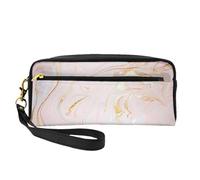 Marmoleado Pastel Ajustado, Bolsa de Maquillaje Bolsa de cosméticos Bolsa de Aseo de Viaje portátil Estuche de Cuero para Mujeres y niñas