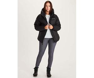 Marmot Chaqueta abrigada de plumón, abrigo de invierno con capucha y aislamiento, parka de plumón de oca resistente al viento, chaqueta acolchada, chaqueta ligera y comprimible para expediciones