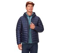 Marmot Hombre Highlander Hoody, Chaqueta de plumón ligera, parka de plumón impermeable, abrigo de invierno cálido resistente a la lluvia, Arctic Navy, XXL