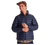Marmot Hombre Highlander Jacket, Chaqueta de plumón ligera, parka de plumón impermeable, abrigo de invierno cálido resistente a la lluvia, Arctic Navy, S