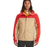 Marmot Hombre PreCip Eco Jacket, Chaqueta impermeable para lluvia, chubasquero transpirable con capucha, cortaviento ligero hardshell para senderismo y bicicleta, Shetland/Cairo, S, 41500_F22