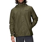 Marmot Hombre PreCip Eco Jacket Chaqueta impermeable para lluvia, chubasquero transpirable con capucha, cortaviento ligero hardshell para senderismo y bicicleta, Nori, L