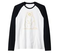 Marmot Line Art Groundhog Minimalist Wildlife Camiseta Manga Raglan