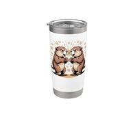 Marmot Lucha Marmota Amante Meme Vaso térmico de acero inoxidable de doble pared
