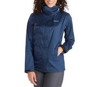 Marmot Mujer PreCip Eco Jacket Chaqueta impermeable para lluvia, chubasquero transpirable con capucha, cortaviento ligero hardshell para senderismo y bicicleta, Arctic Navy, S