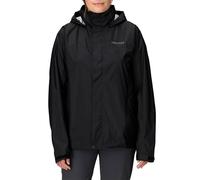 Marmot Mujer PreCip Eco Jacket Chaqueta impermeable para lluvia, chubasquero transpirable con capucha, cortaviento ligero hardshell para senderismo y bicicleta, Black, XL